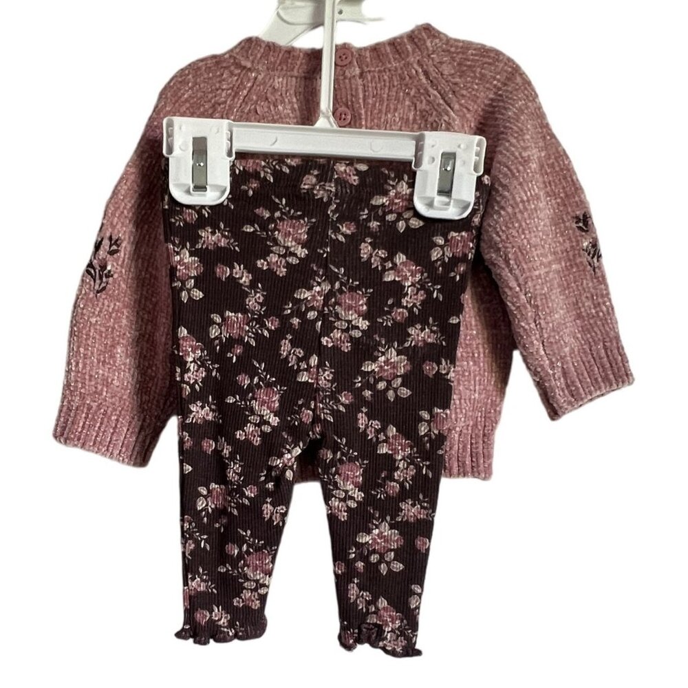 Nicole Miller New York Baby 2-Piece Set 0/3M Sweater & Leggings Cottagecore NWT - Picture 7 of 8